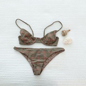 ACACIA Swimwear Manhattan Bikini Stitch Set - Small Top, Medium Bottom